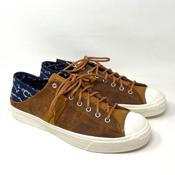 💖MEGA SALE💖Converse Jack Purcell Vantage Crush   Brown Leather Men’s  172932C - Picture 2 of 11